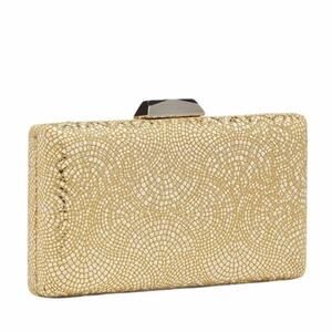 SONDRA ROBERTS Metallic Etched
Box Clutch